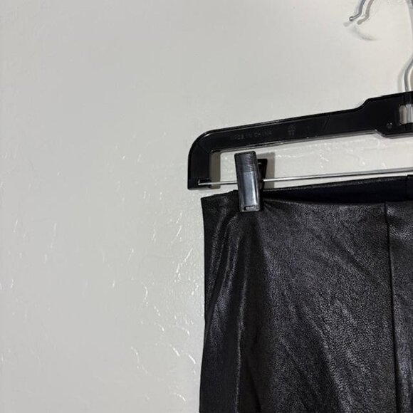 Commando Pants Womens Medium Black Faux Leather Flare Leggings Pull On - Picture 2 of 8